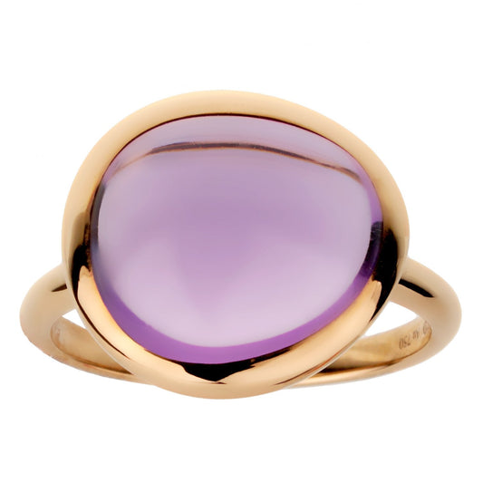 Frthted of Paris 7ct Amethyst 18k Rose Gold Cocktail Ring Size 7 1/2