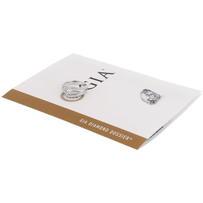 Frthted of Paris .85ct Lovelight Pear Diamond Platinum Ring Sz 5