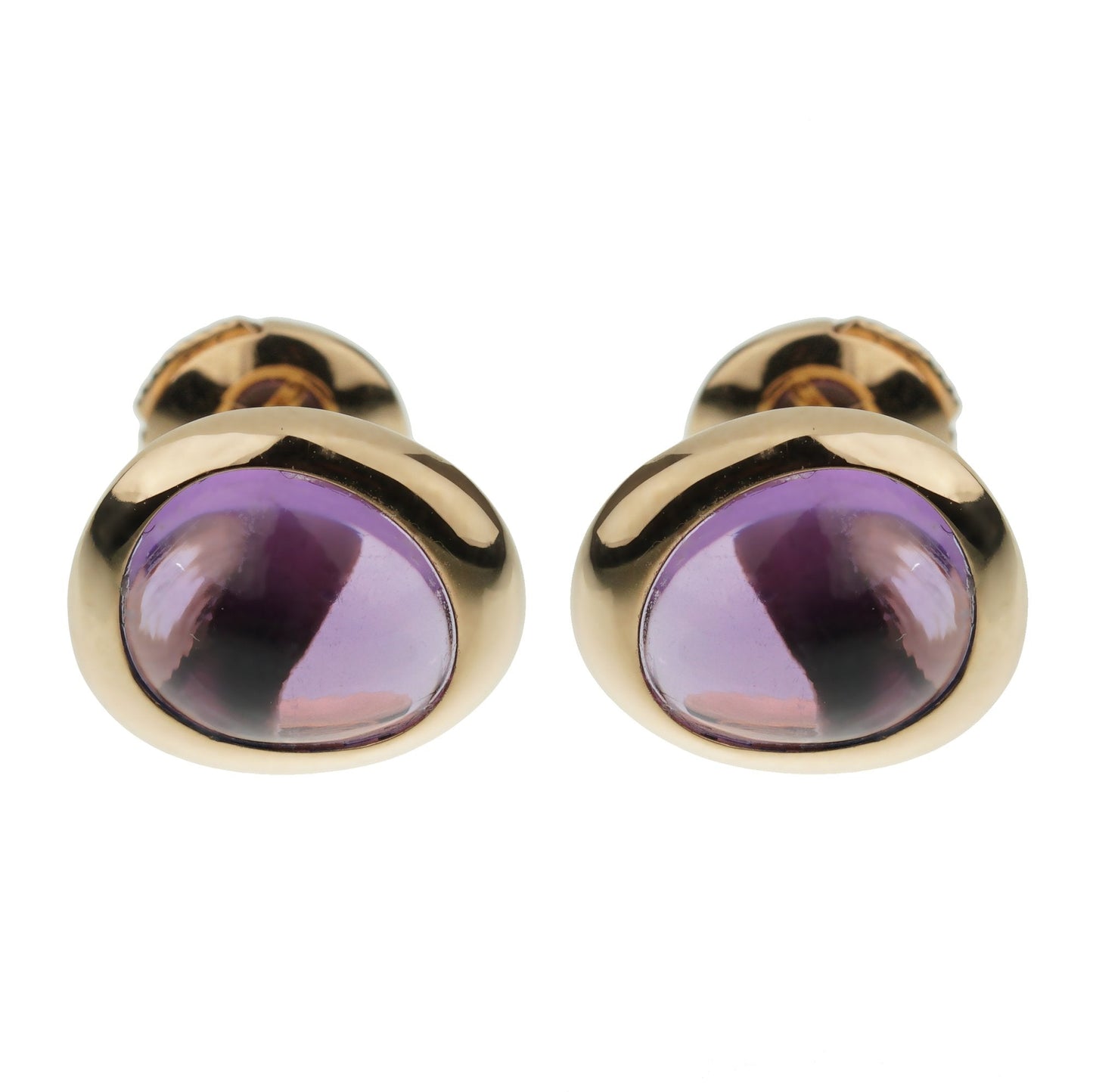 Frthted of Paris Amethyst 18k Rose Gold Stud Earrings