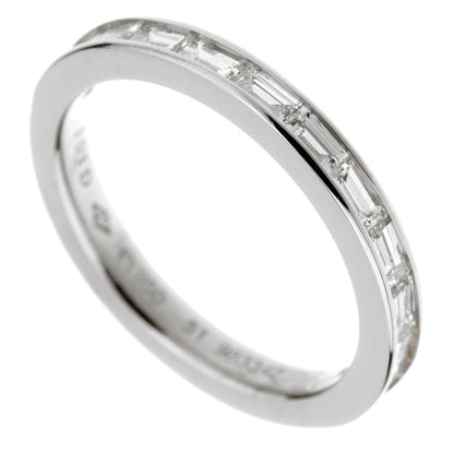Frthted of Paris Baguette Diamond Platinum Ring