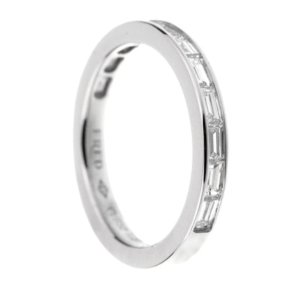 Frthted of Paris Baguette Diamond Platinum Ring