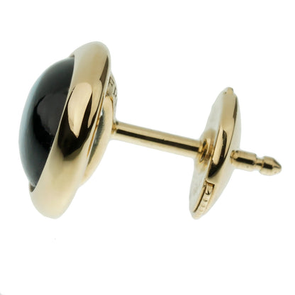 Frthted of Paris Blue Topaz 18k Yellow Gold Stud Earrings