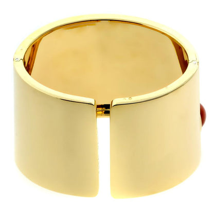 Frthted of Paris Coral Gold Cuff Bracelet