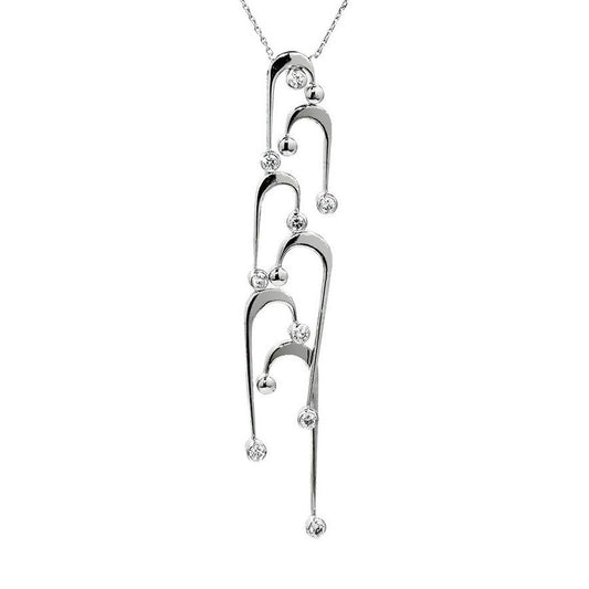 Frthted of Paris Diamond Necklace 18k White Gold