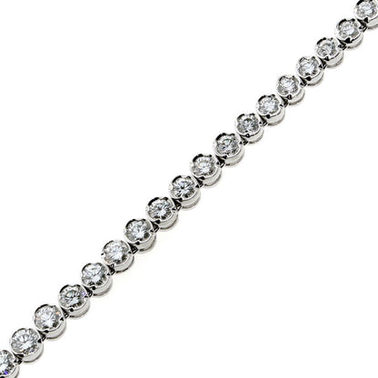 Frthted of Paris Diamond Tennis Necklace in 18k White Gold
