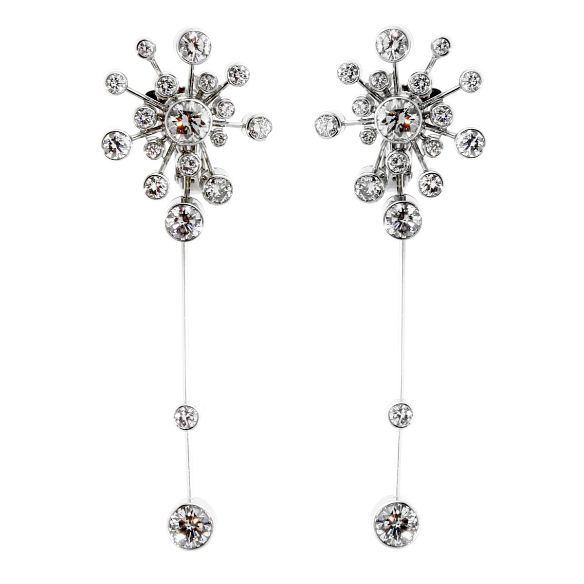 Frthted of Paris Diamond White Gold Earrings