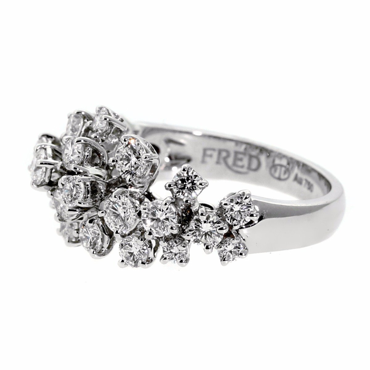Frthted of Paris Diamond White Gold Ring