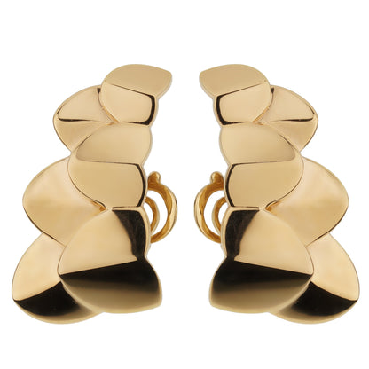 Frthted of Paris Double Arc 18k Yellow Gold Earrings