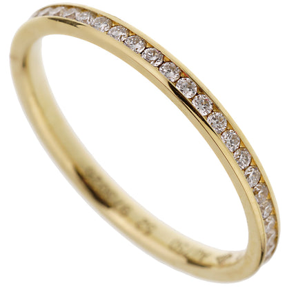 Frthted of Paris 18k Rose Gold Diamond Eternity Ring Sz 6