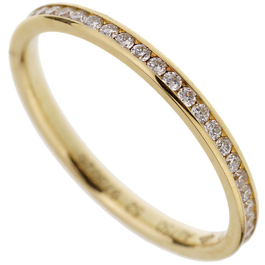 Frthted of Paris 18k Rose Gold Diamond Eternity Ring Sz 6