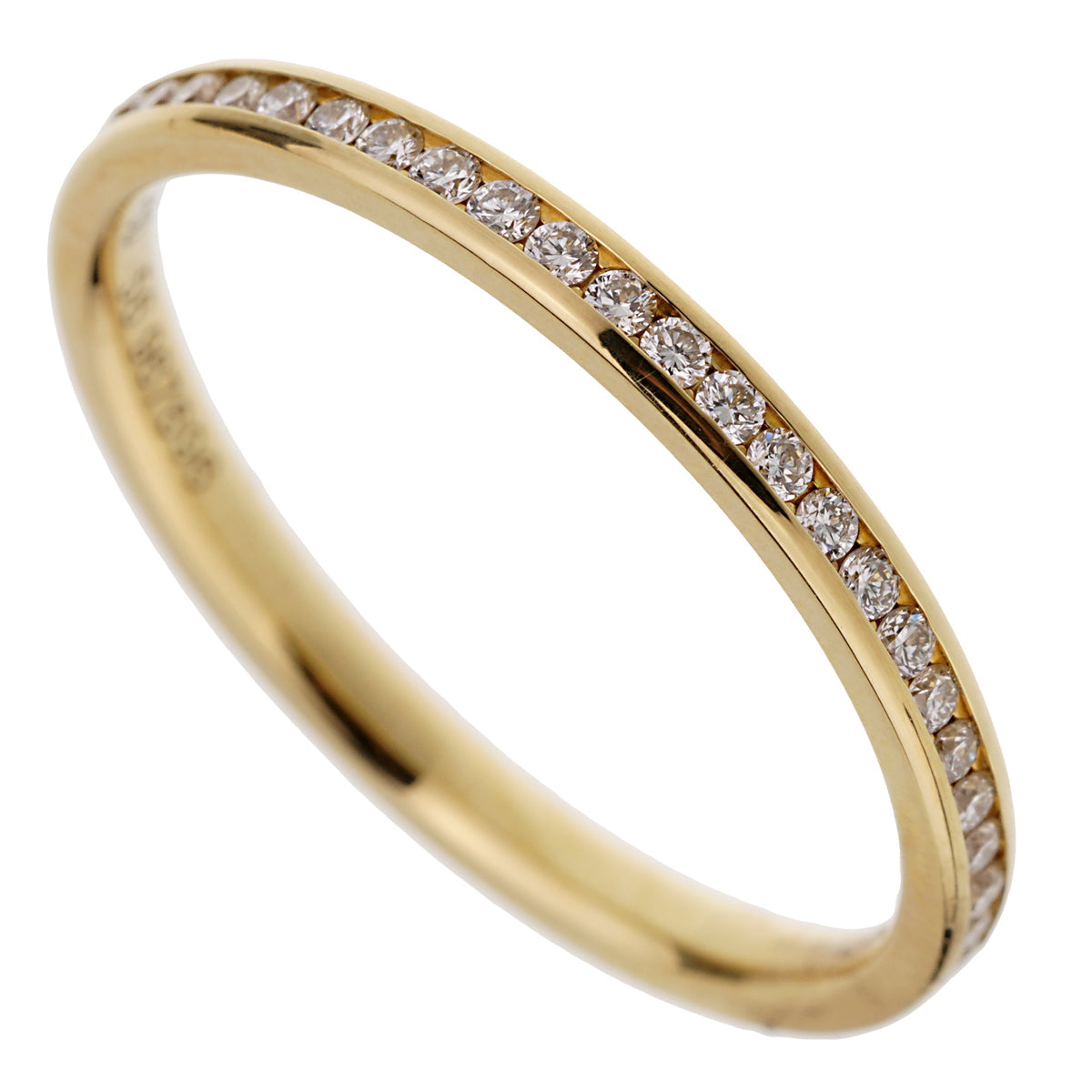Frthted of Paris Rose Gold Diamond Eternity Ring Sz 7 1/2