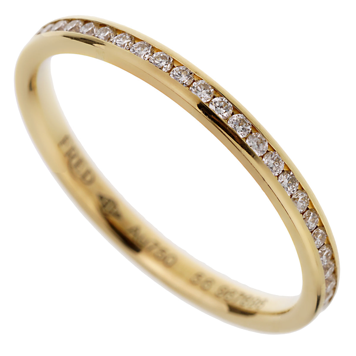 Frthted of Paris Rose Gold Diamond Eternity Ring Sz 7 1/2