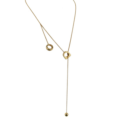 Frthted of Paris Success 18k Yellow Gold Lariat Necklace