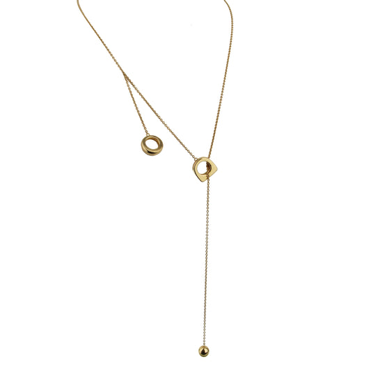 Frthted of Paris Success 18k Yellow Gold Lariat Necklace