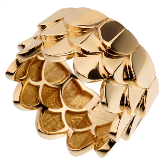 Frthted of Paris Triple Arc 18k Yellow Gold Band Ring Size 6