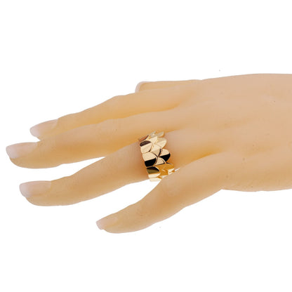 Frthted of Paris Triple Arc 18k Yellow Gold Band Ring Sz 6 1/2