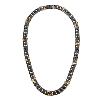 Frthted of Paris Vintage 18k Yellow Gold & SS Necklace Bracelet Suite