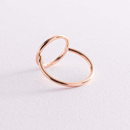 Minimalistic Round Ring 14K Rose Gold Women's Basic Jewelry