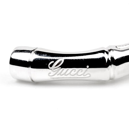 Guthtcci Bamboo Cuff Silver Bangle