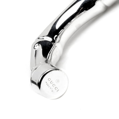 Guthtcci Bamboo Cuff Silver Bangle