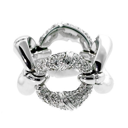 Guthtcci Bamboo Diamond White Gold Ring