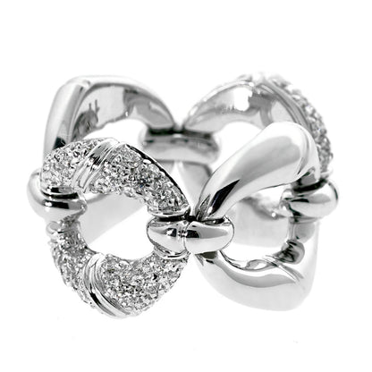 Guthtcci Bamboo Diamond White Gold Ring