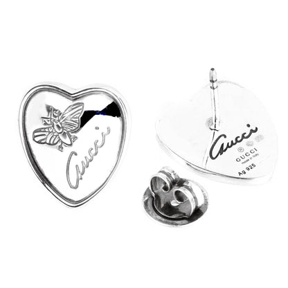 Guthtcci Butterfly Heart Stud Earrings