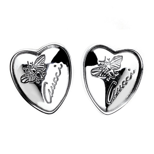 Guthtcci Butterfly Heart Stud Earrings