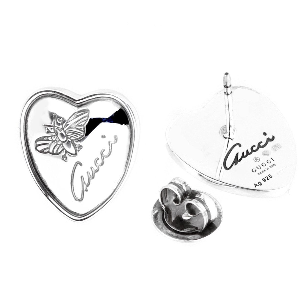Guthtcci Butterfly Heart Stud Earrings