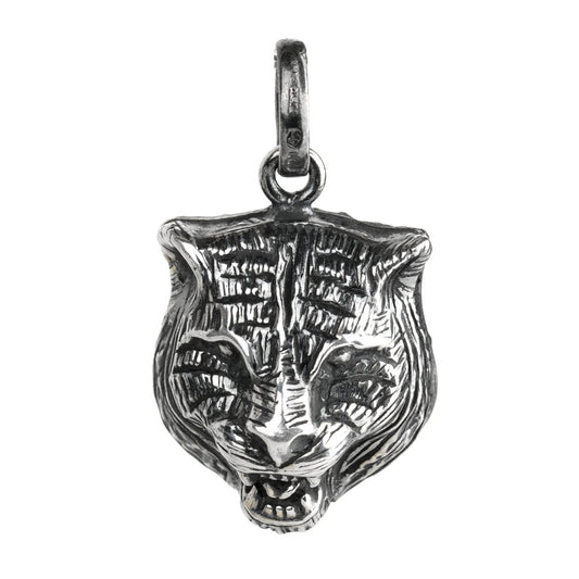 Guthtcci Cat Burnished Silver Charm Pendant