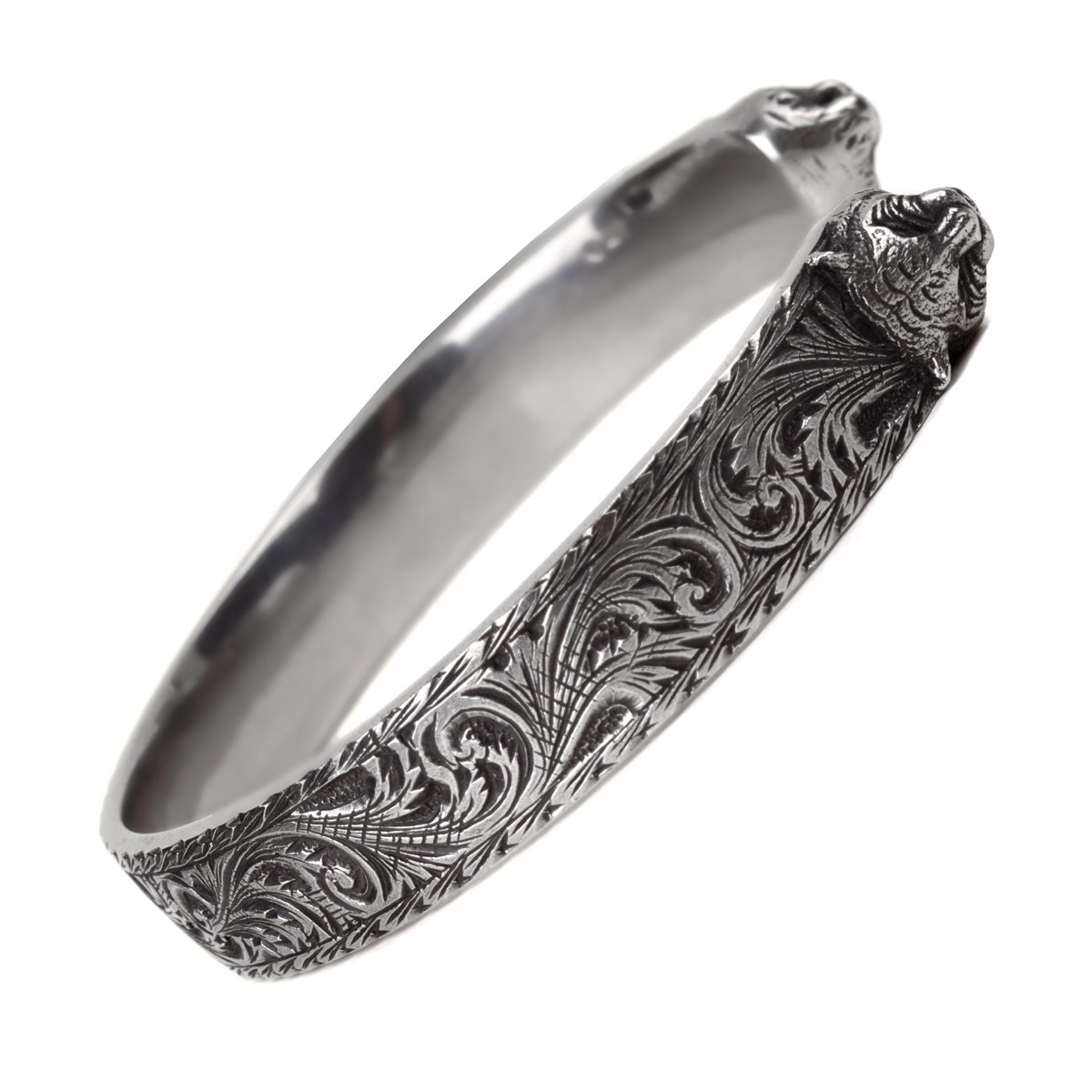 Guthtcci Cat Silver Cuff Bracelet