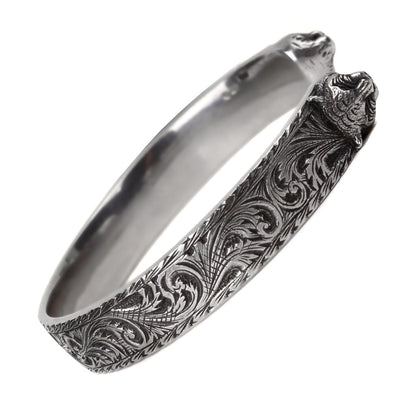 Guthtcci Cat Silver Cuff Bracelet