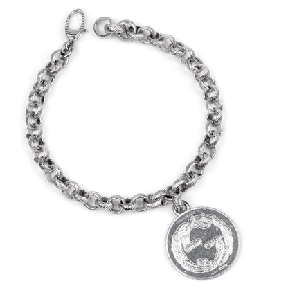 Guthtcci Charm Double G Bee Silver Bracelet