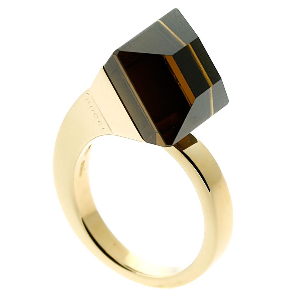 Guthtcci Chiodo Smokey Quartz Gold Ring