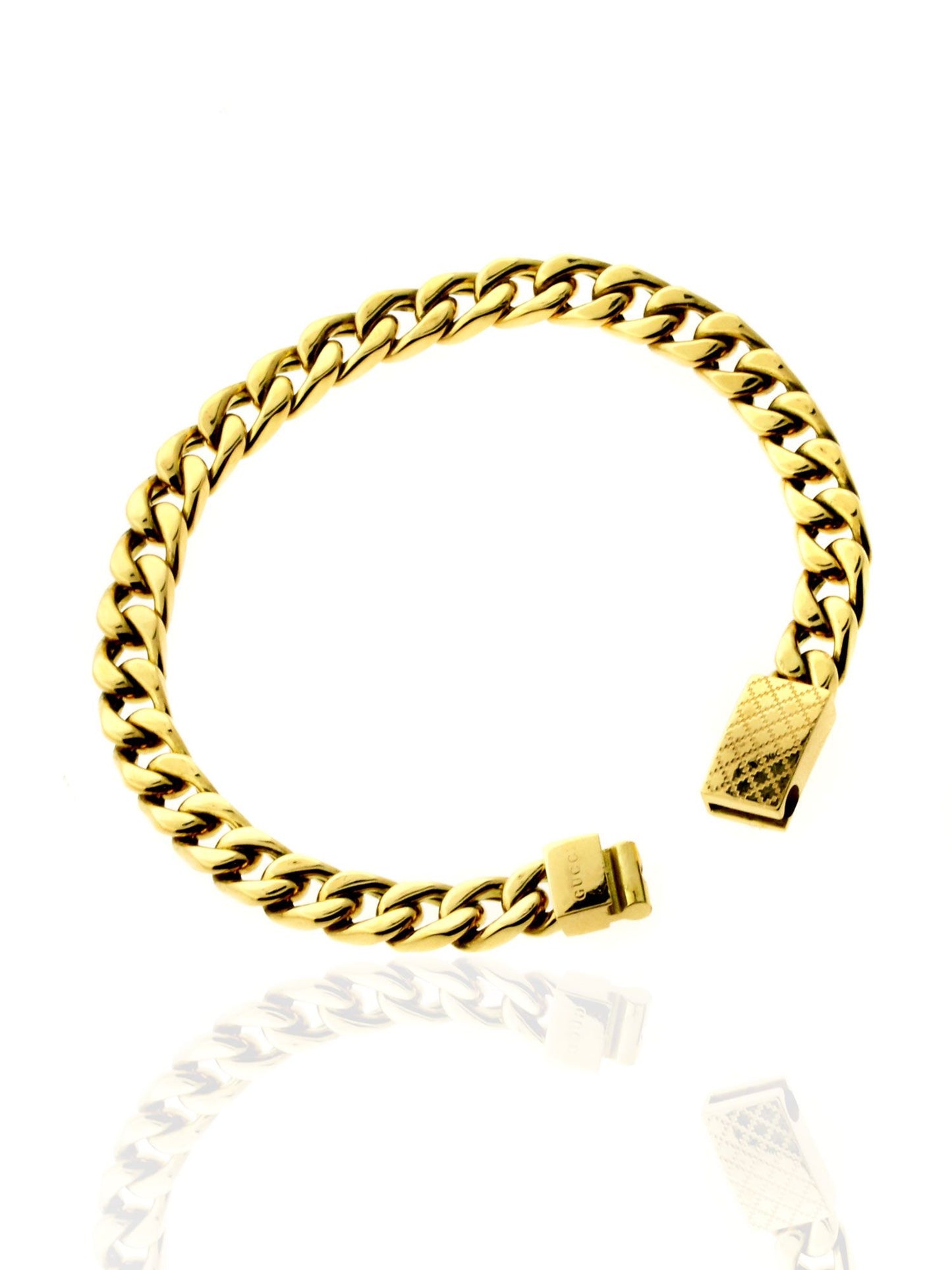 Guthtcci Cuban Link 18k Yellow Gold Bracelet
