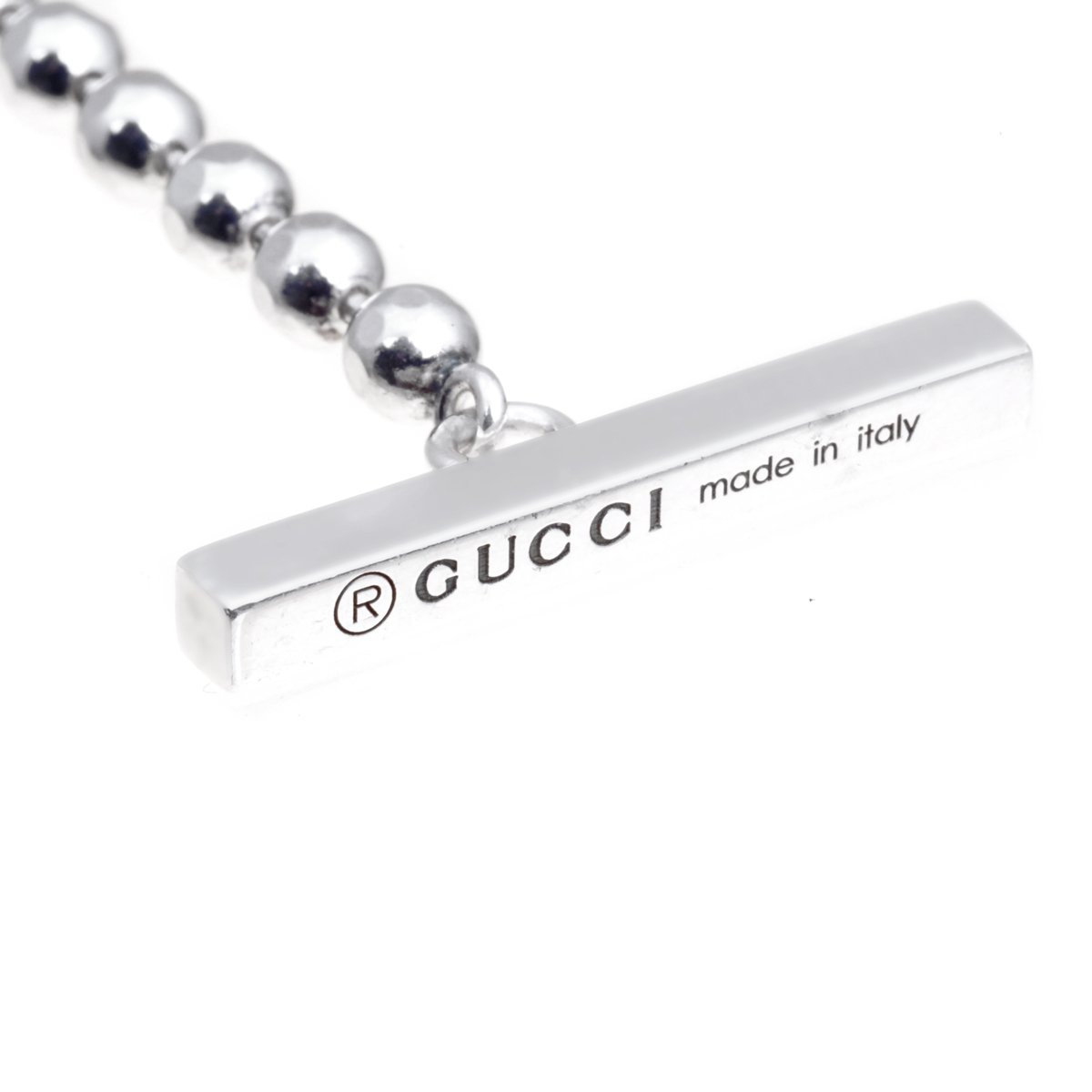 Guthtcci Cuban Link Toggle Silver Bracelet