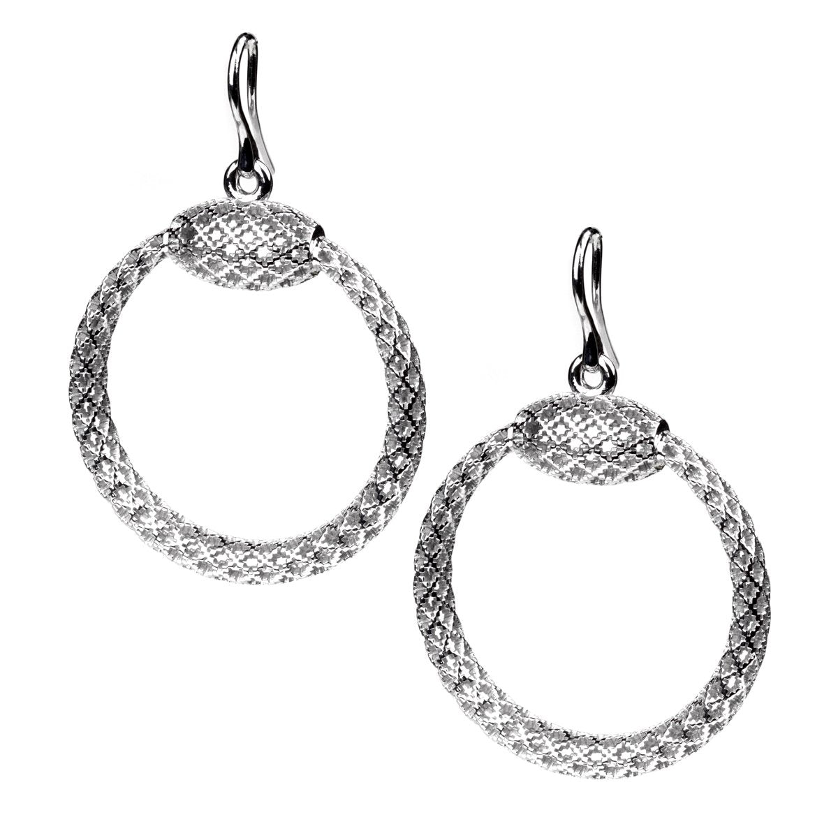 Guthtcci Diamantissima Hoop Silver Earrings