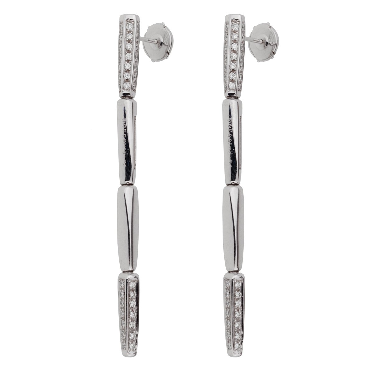 Guthtcci Diamond 18k White Gold Drop Earrings