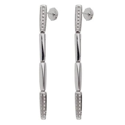 Guthtcci Diamond 18k White Gold Drop Earrings