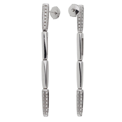 Guthtcci Diamond 18k White Gold Drop Earrings