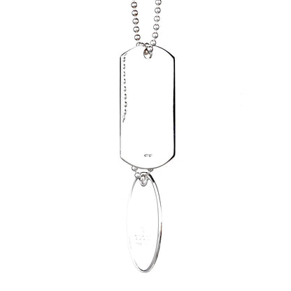 Guthtcci Dog Tag Silver Necklace