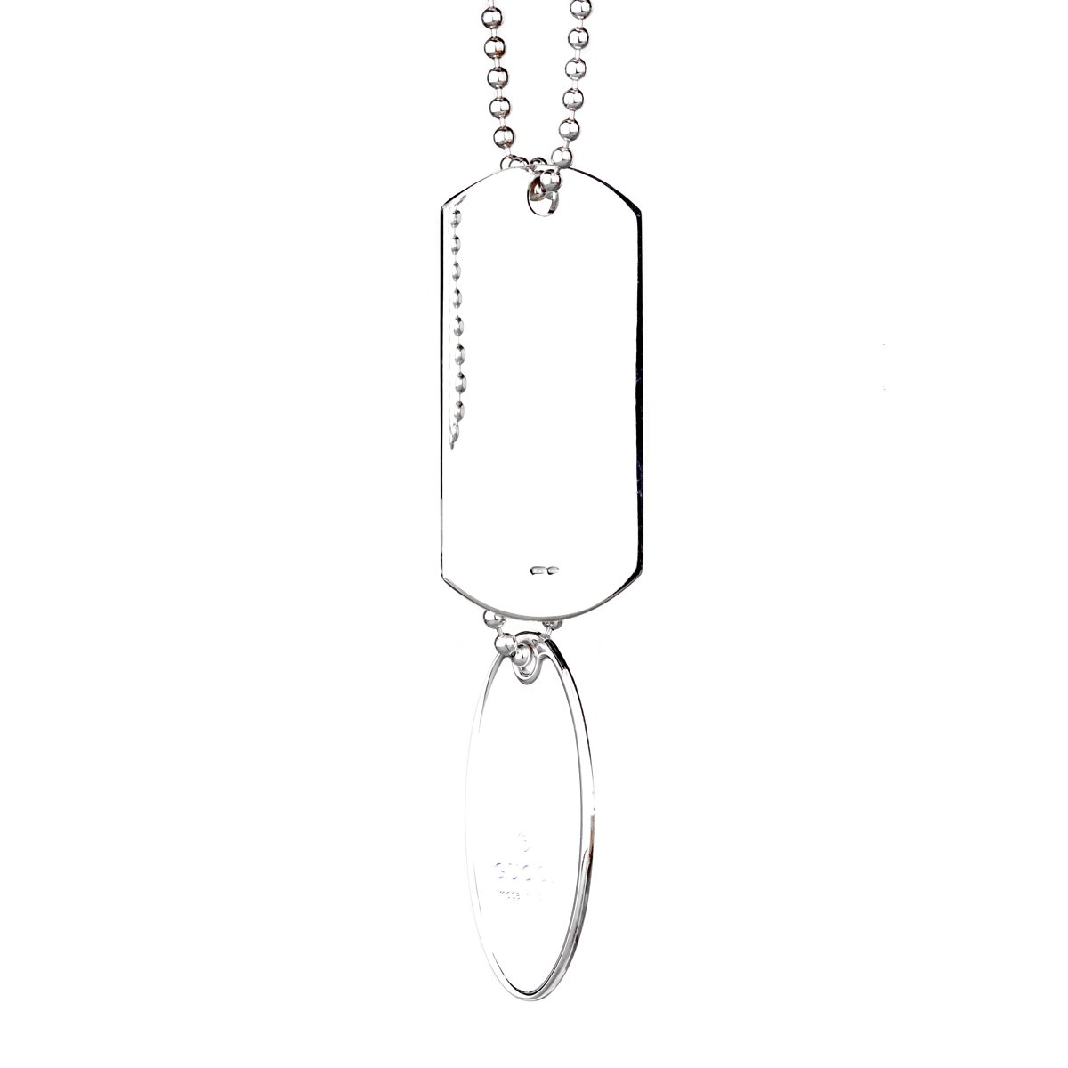 Guthtcci Dog Tag Silver Necklace