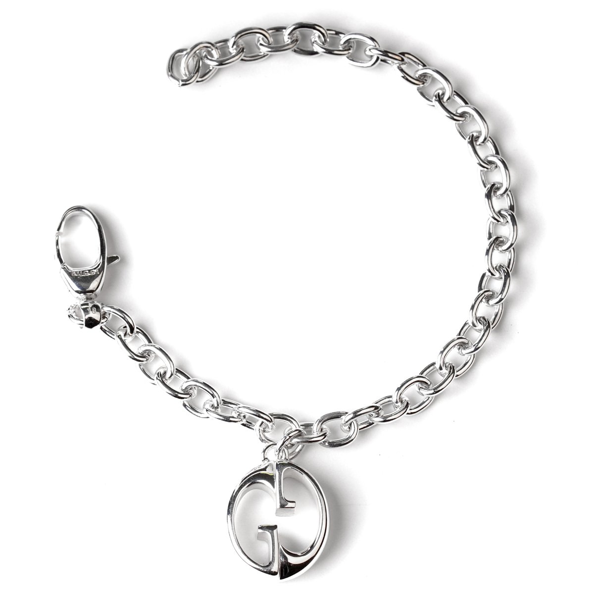 Guthtcci Double G Motif Silver Bracelet