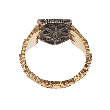 Guthtcci Feline Diamond 18k Yellow Gold Cocktail Ring