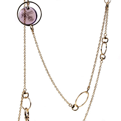 Guthtcci Flora Amethyst Drop Necklace