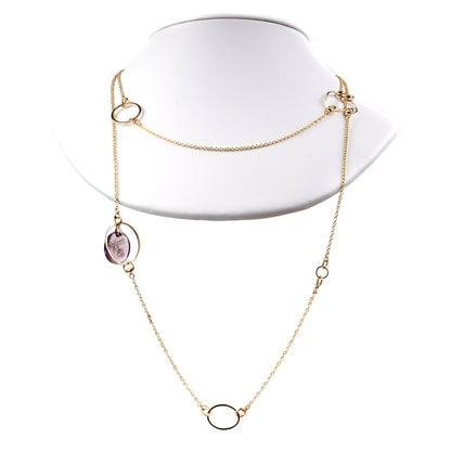 Guthtcci Flora Amethyst Drop Necklace