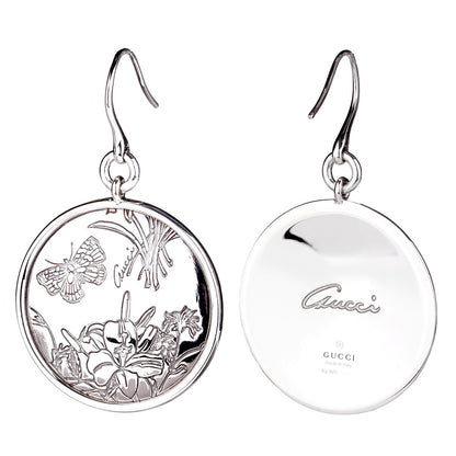 Guthtcci Flora Silver Drop Earrings