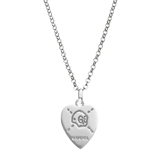 Guthtcci Ghost Heart Silver Necklace