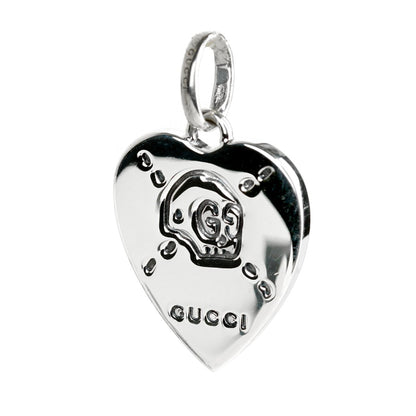 Guthtcci Heart Skull Stars Silver Charm Pendant