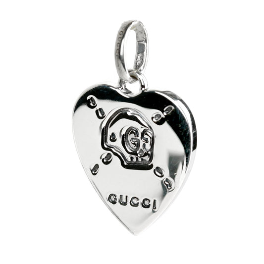 Guthtcci Heart Skull Stars Silver Charm Pendant